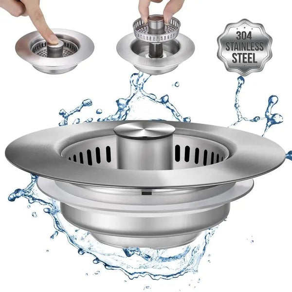 💜 LAST DAY PROMOTION - 50%OFF💜3 in 1 Kitchen Sink Drain Strainer Kitchen Gadgets